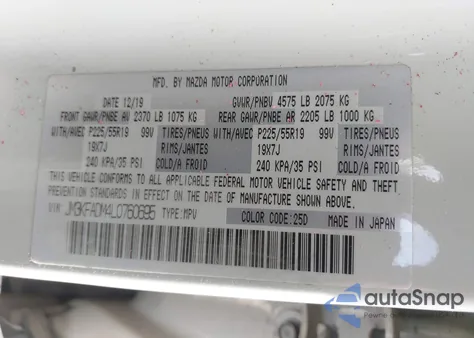 2020 Mazda Cx-5 Grand Touring z USA, uszkodzony, nr VIN JM3KFADM4L0760695